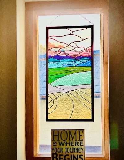 Stained glass landscape