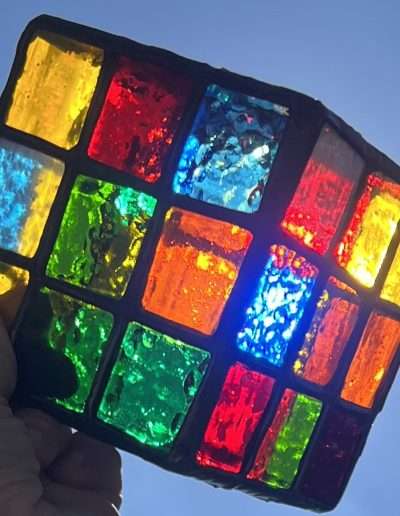 Stained glass cube