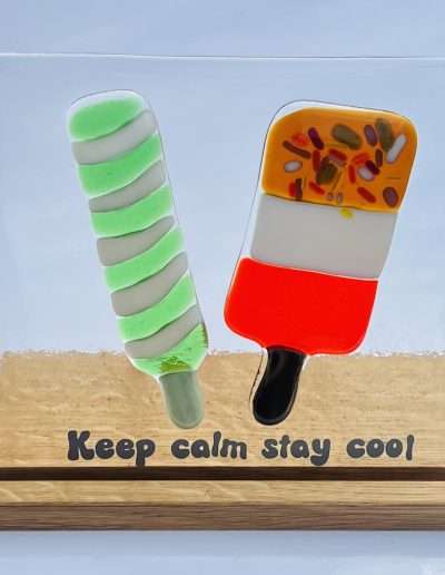 Fused Glass lolly ornament