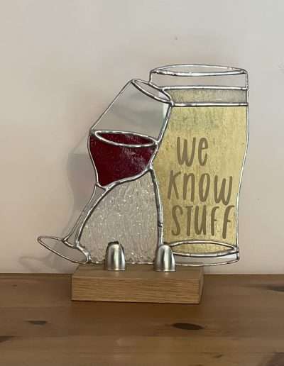 Stained Glass Pub Quiz Trophy